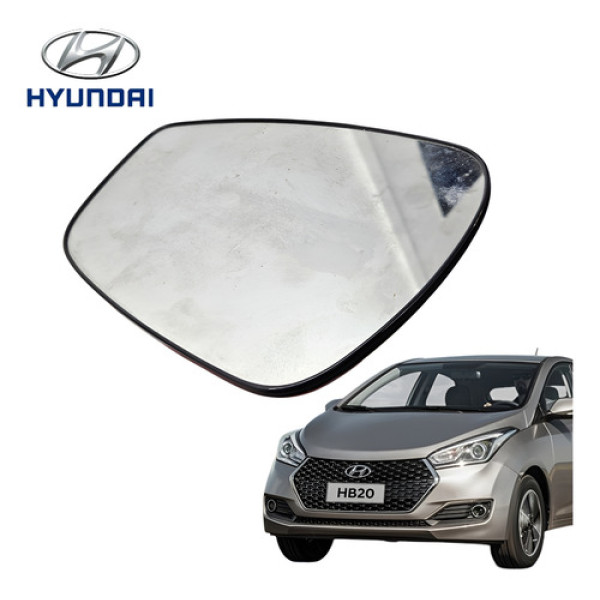 Lente Espelho Retrovisor Esquerdo Hyundai Hb20 2013 A 2019 