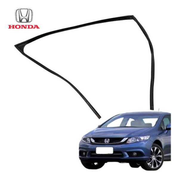 Canaleta Borracha Vidro Dianteiro Direito Honda Civic 2014  Prero