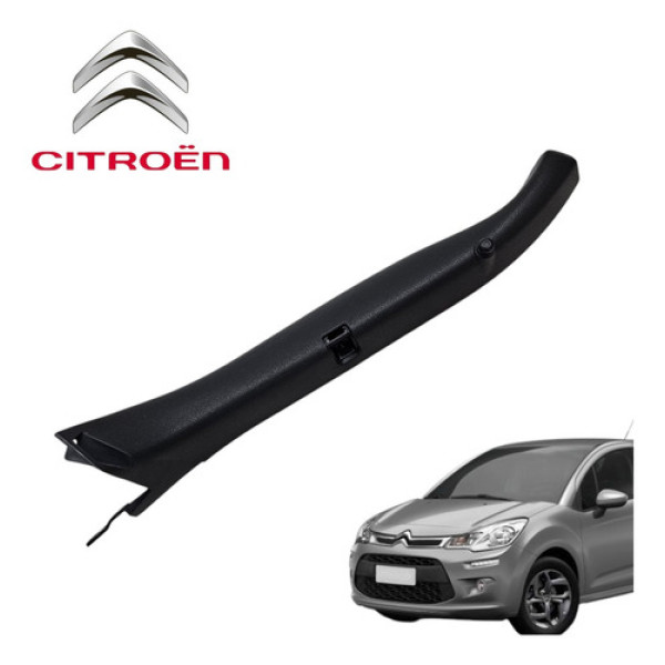 Acabamento Esquerdo Tampa Traseira Citroën C3 2012 A 2016 Preto