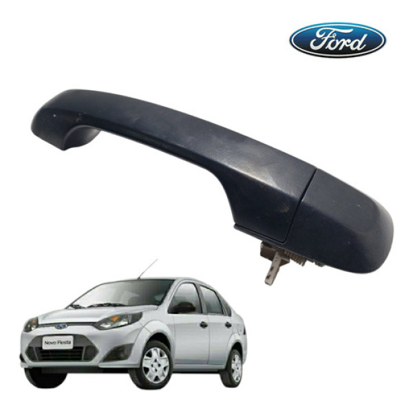 Maçaneta Externa Traseira Direita Ford Fiesta 2003 A 2013 Preto Traseira