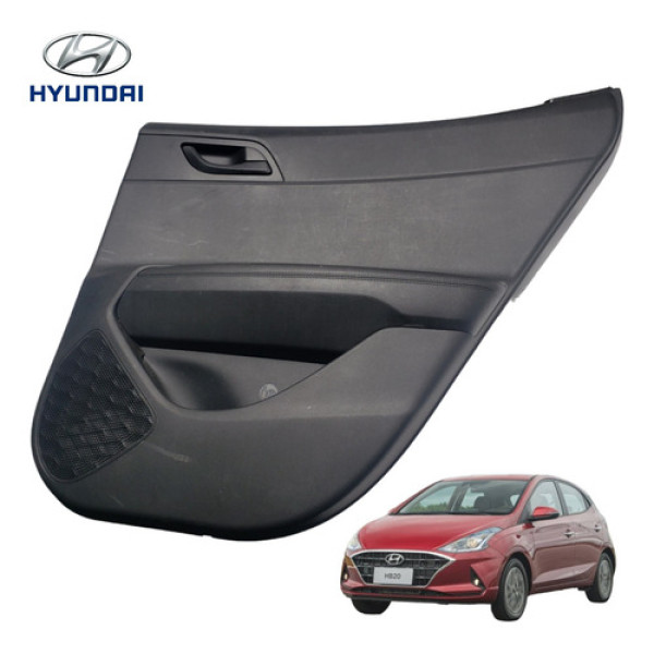 Forro Porta Traseiro Direito Hyundai Hb20 Vision 2020 A 2022 Preto
