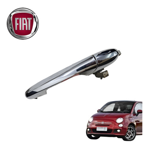 Maçaneta Externa Direita Fiat 500 1.4 Sport Air 2012 A 2015 Cromado