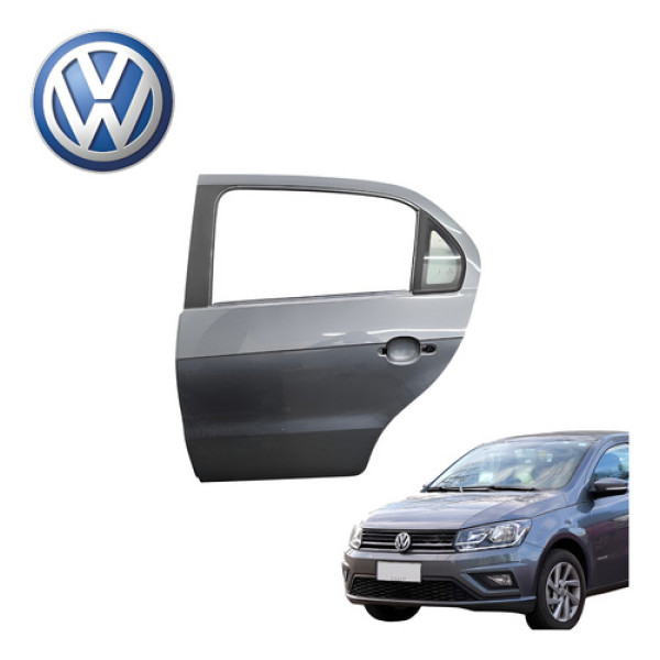 Porta Traseira Esquerda Volkswagen Gol 1.6 G7 G8 2017 A 2022 - Traseira - Esquerdo - Cinza - Cinza