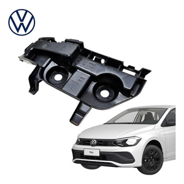 Guia Parachoque Traseiro Esquerdo Vw Polo Virtus 2020 A 2025
