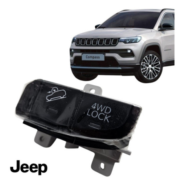 Botão Tração 4x4 Wd Lock Jeep Compass 2020 A 2024 Original Preto