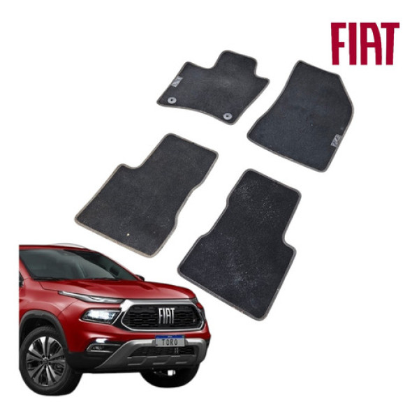 Kit Jogo Tapetes Carpe Fiat Toro Ranch 2017 A 2024 Original  Preto