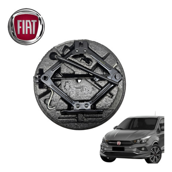 Kit Macaco Chave Roda Fiat Cronos 1.3 Drive 2019 A 2022 Orig