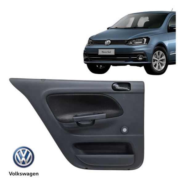 Forro Porta Traseiro Esquerdo Vw Gol Voyage 2012 A 2021 Orig Preto
