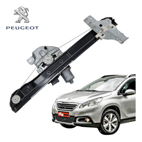 Maquina Vidro Dianteiro Esquerdo Peugeot 2008 2015 A 2020 Preto