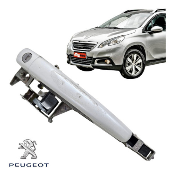 Maçaneta Externa Dianteira Esquerda Peugeot 2008 2015 A 2020 Branco Dianteira