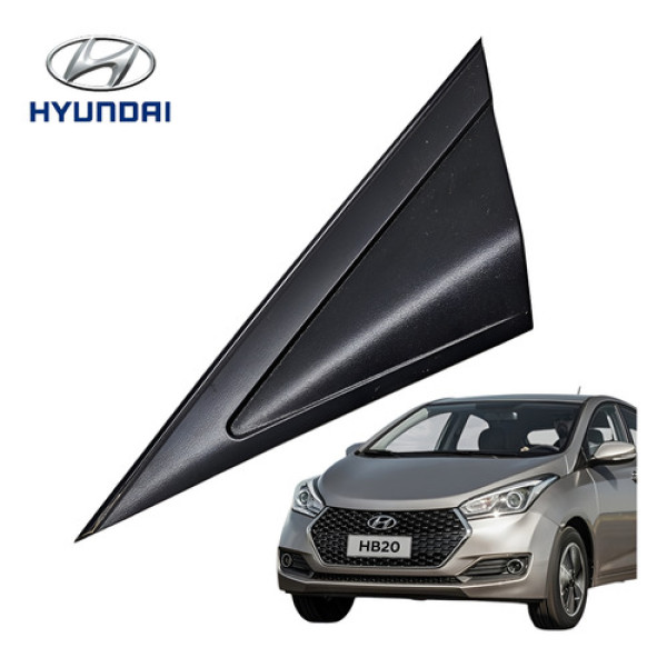 Acabamento Moldura Retrovisor Esquerdo Hb20 2012 A 2019 Orig Preto