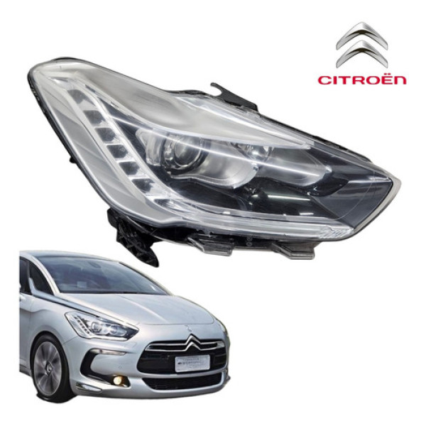 Farol Lado Direito Citroen Ds5 2013 A 2016 Orig Com Detalhe Direito/passageiro