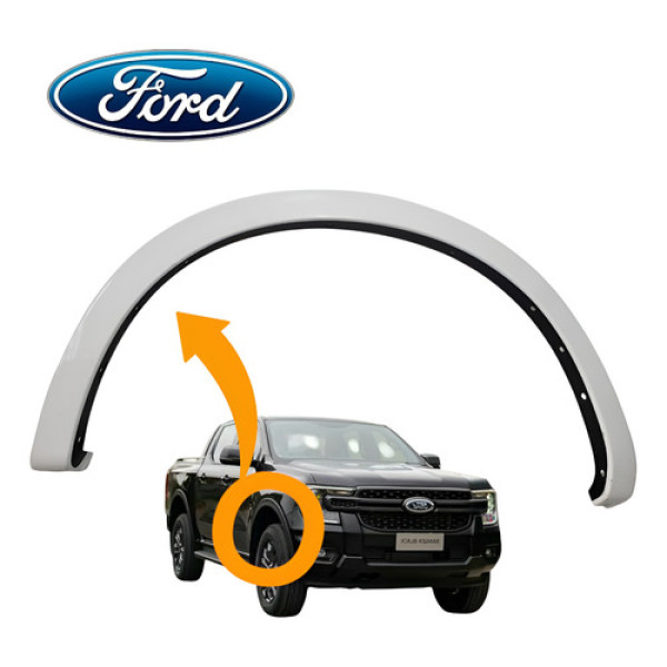 Moldura Aplique Acabamento Paralama Esquerdo Ford Ranger  Branco