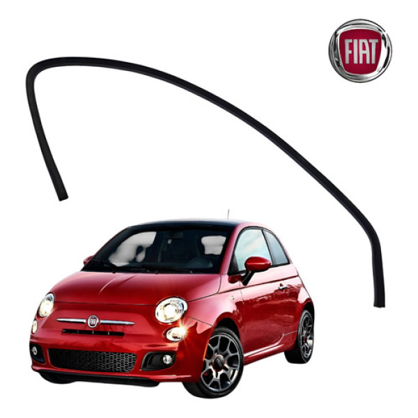 Borracha Canaleta Porta Esquerda Interna Fiat 500 2012 2015 Preto
