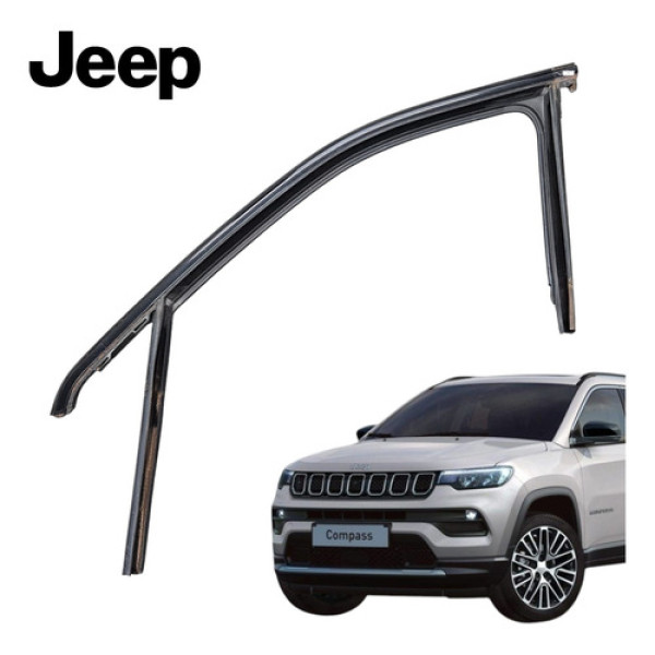 Borracha Friso Vidro Porta Dianteira Esquerda Jeep Compass Preto