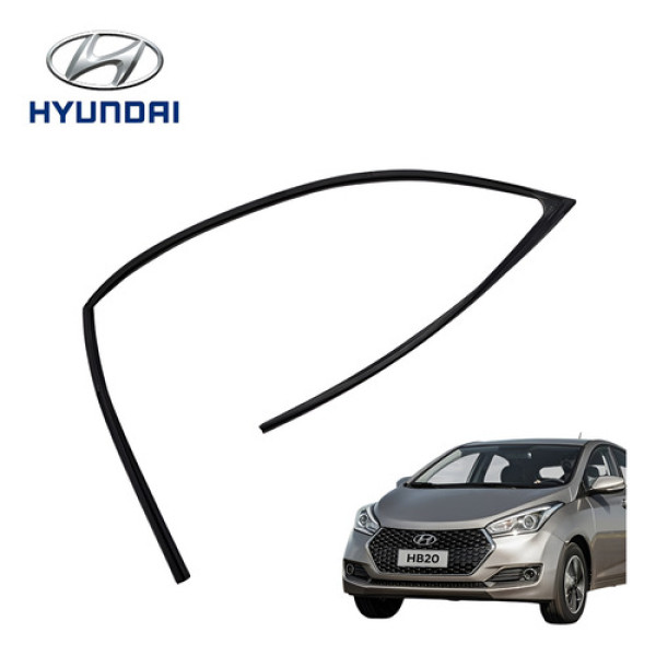Canaleta Vidro Dianteiro Direito Hyundai Hb20 Comfort 2020 Preto