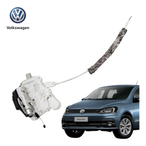 Fechadura Elétrica Porta Traseira Direita Vw Gol 2016 A 2023 Branco Traseira