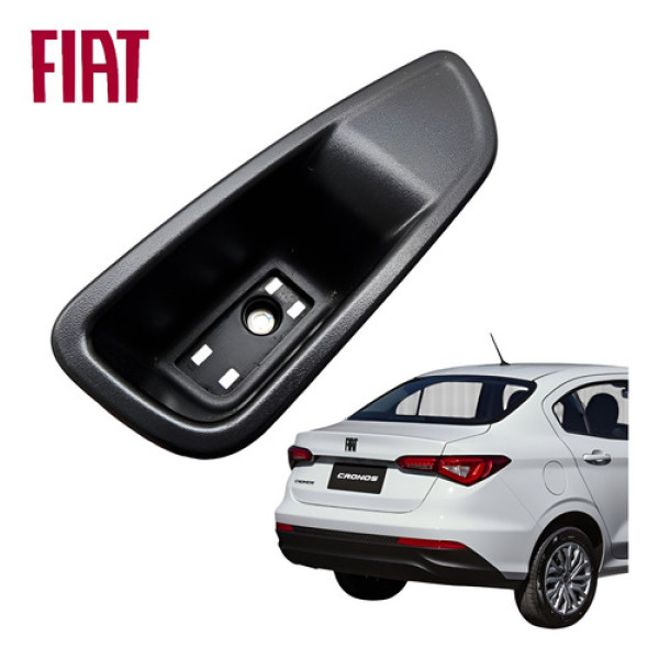 Moldura Puxador Porta Traseira Esquerda Cronos 2019 A 2023 Preto Traseira