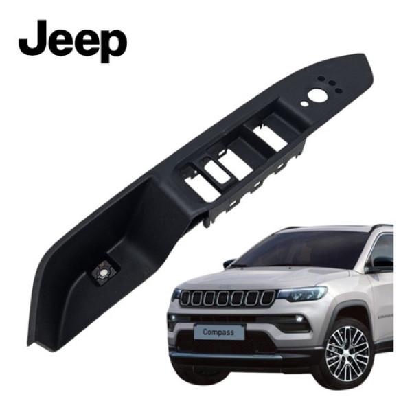 Moldura Suporte Botão Vidro Motorista Jeep Compass 2020 2023
