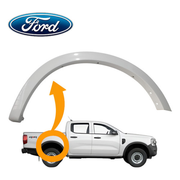 Moldura Aplique Acabamento Caçamba Esquerdo Ford Ranger  Branco