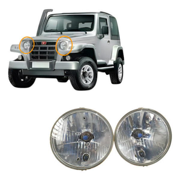 Par Do Farol Principal Original Do Troller De 2006 A 2010 Ambos Lados