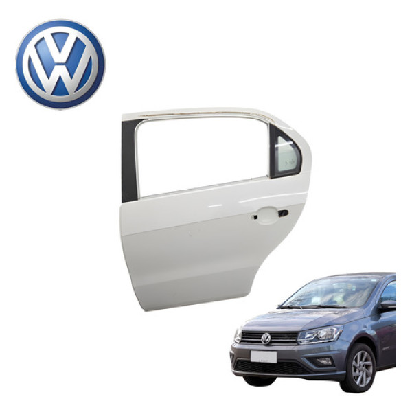 Porta Traseira Esquerda Vw Gol 1.6 G7 G8 2017 A 2022 Branco Traseira Esquerda Branca