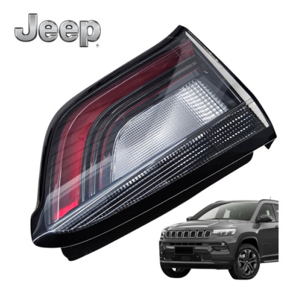 Lanterna Tampa Traseira Direita Jeep Compass Longitude 2022 Direito/passageiro Translúcido
