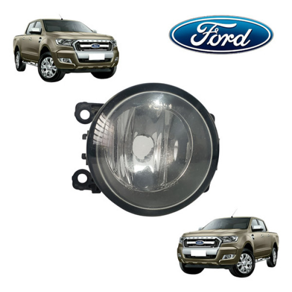 Farol De Milha Auxiliar Ford Ranger Xlt Direito E Esquerdo  Preto
