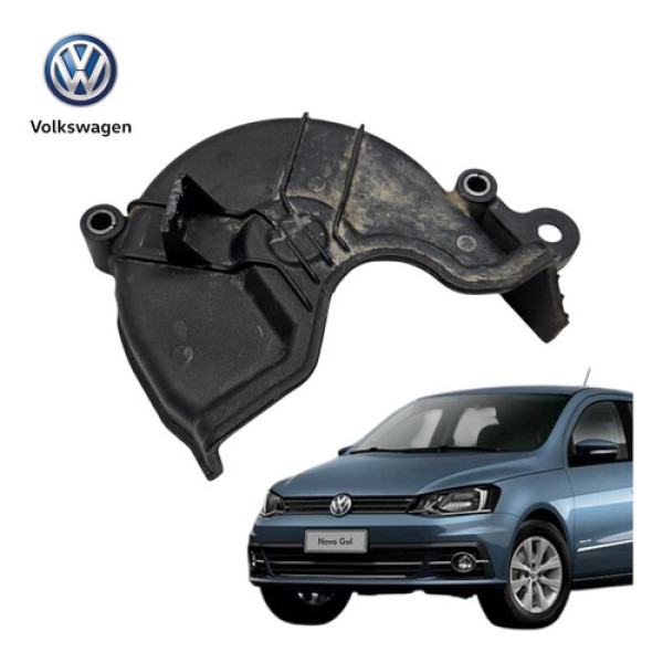 Capa Proteção Correia Dentada Vw Gol Voyage 1.0 2017 A 2022 Preto