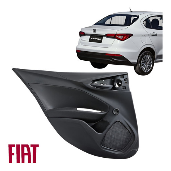 Forro Porta Traseiro Esquerdo Fiat Cronos Drive 2018 A 2022 Preto