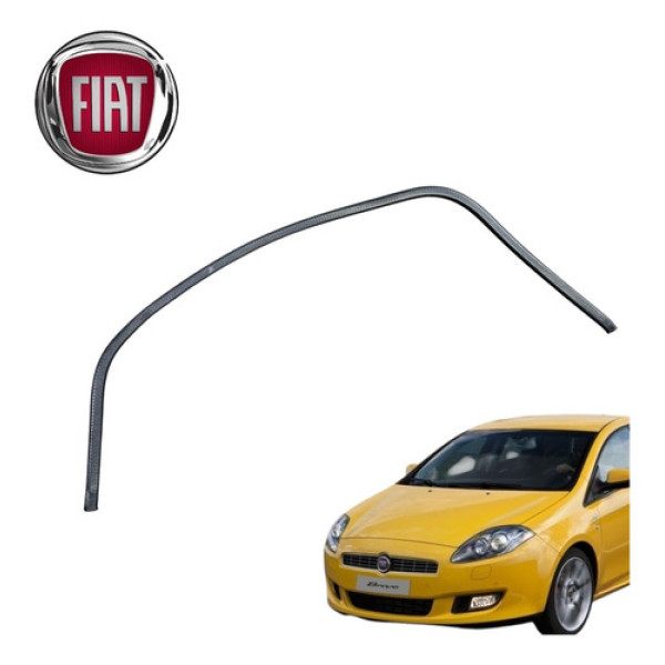 Borracha Vidro Porta Dianteira Esquerda Fiat Bravo Tjet 2014 Preto