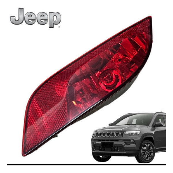 Lanterna Refletor Olho De Gato Esquerdo Jeep Compass 2022 Vermelha