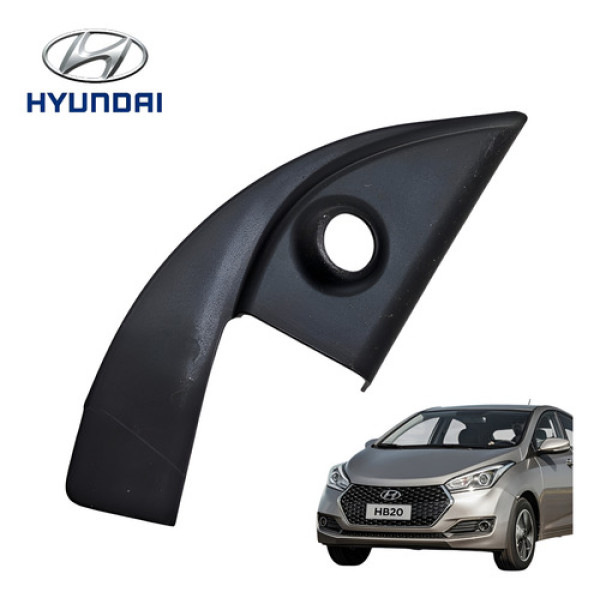 Moldura Interna Retrovisor Direito Hyundai Hb20 Comfort 2019 Preto