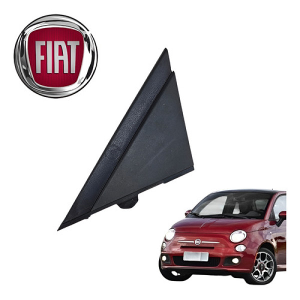 Moldura Externa Retrovisor Esquerdo Fiat 500 Sport Air 2012 Preto