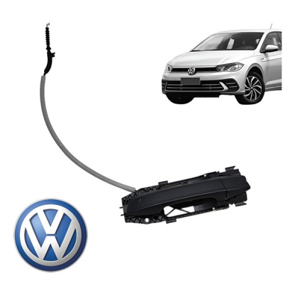 Maçaneta Externa Traseira Direita Vw Polo 1.0 Track 2025 Ori - Preto - Traseira