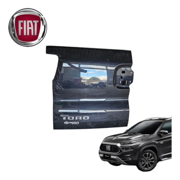 Tampa Caçamba Lado Esquerdo Fiat Toro Ranch 2020 A 2023 Orig Preto