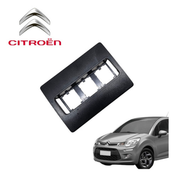 Moldura Botão Trava Vidro Citroën C3 Exclusive 2012 A 2016