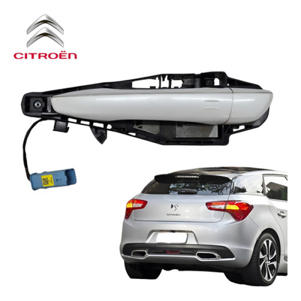 Maçaneta Externa Traseira Esquerda Citroen Ds5 2013 A 2016 Branco
