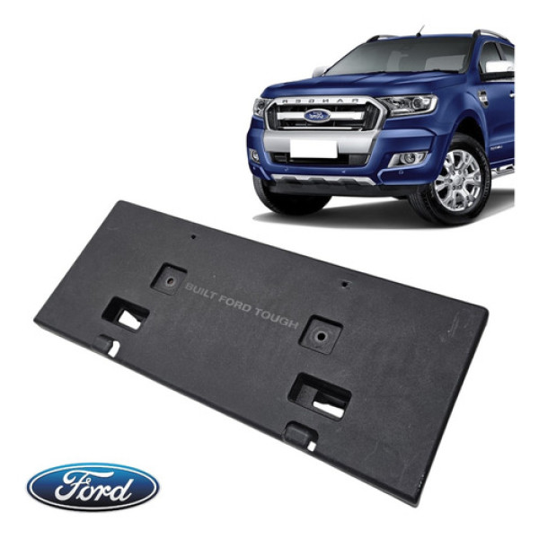 Suporte Placa Dianteira Ford Ranger 2016 A 2022 Original Preto