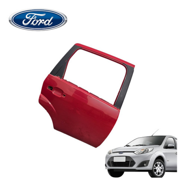 Porta Traseira Direita Ford Fiesta 1.0 Hatch 2008 A 2012 Ori Traseira Direita Vermelho