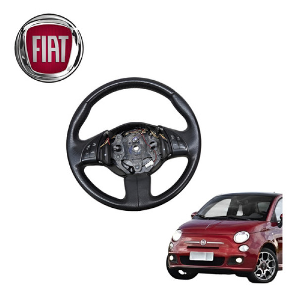 Volante Direção Fiat 500 1.4 Sport Air 2012 A 2015 Original Preto