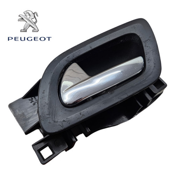 Maçaneta Interna Dianteira Esquerda Peugeot 308 2008 A 2013 Cromo Dianteira/traseira