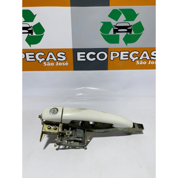 Maçaneta Externa Porta Dianteira Esquerda Peugeot 308 2013 Branco Dianteira