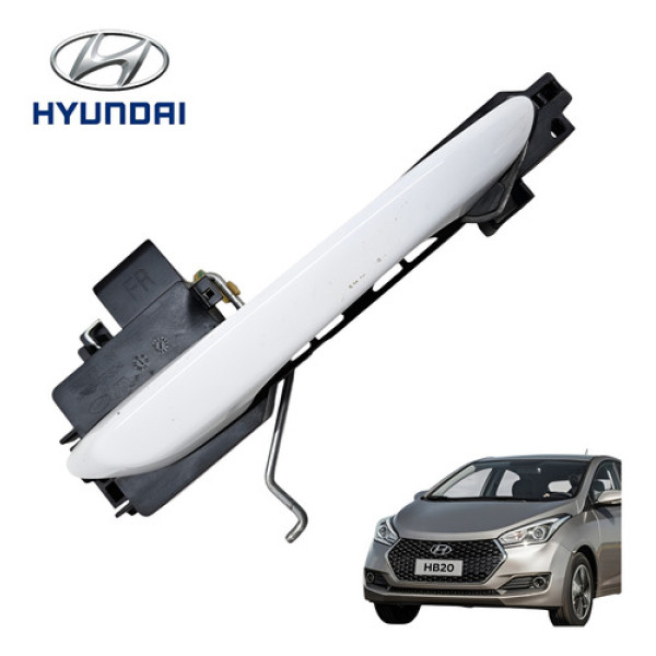 Maçaneta Externa Dianteira Direita Hyundai Hb20s Vision 2022 Branco Dianteira