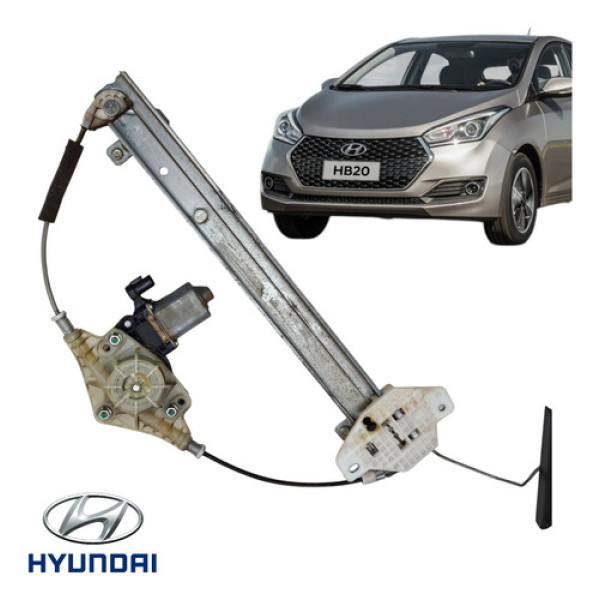 Máquina Vidro Elétrico Traseiro Direito Hb20 2013 A 2019