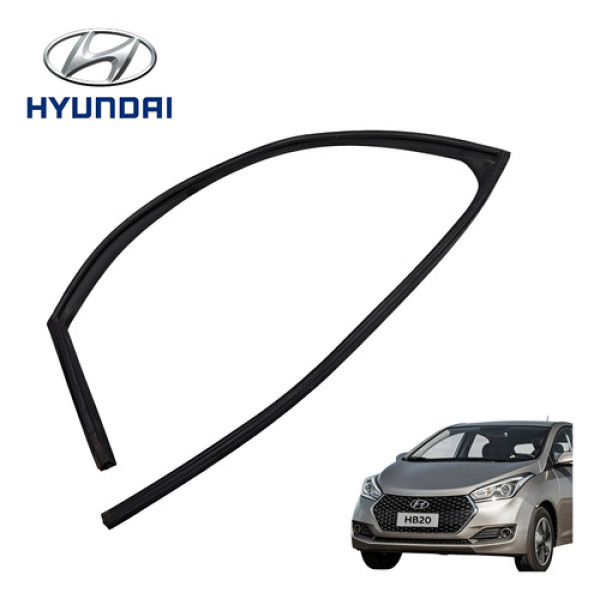 Canaleta Vidro Dianteiro Esquerdo Hyundai Hb20 Comfort 2019 Preto