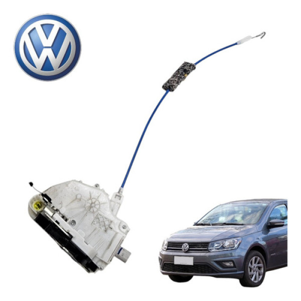 Fechadura Elétrica Dianteira Esquerda Vw Gol G7 G8 2020 Orig Preto Dianteira