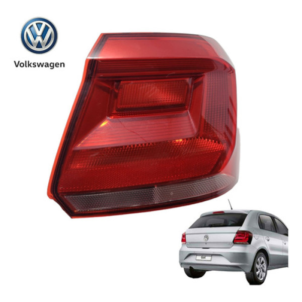 Lanterna Traseira Direita Vw Gol G7 G8 2017 A 2023 Detalhe* Direito Cristal