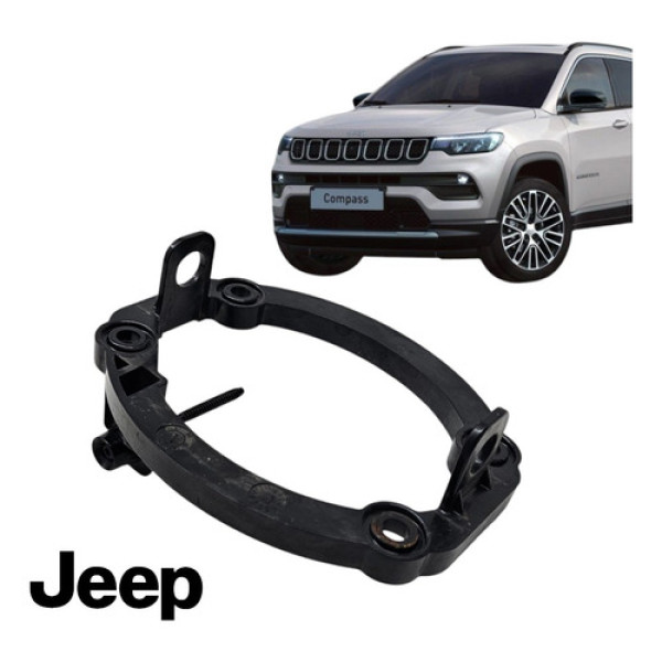 Suporte Farol Milha Esquerdo Jeep Compass Comander 2021 2024 Preto Esquerdo