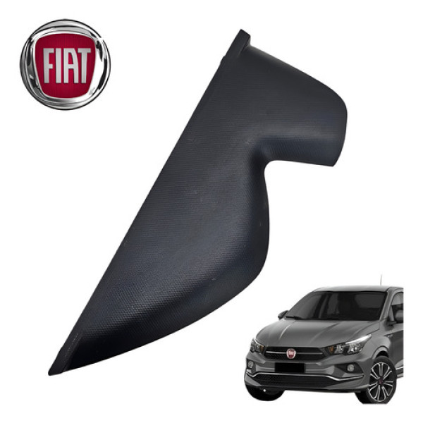 Acabamento Lateral Esquerdo Painel Fiat Cronos Drive 2020 - Preto